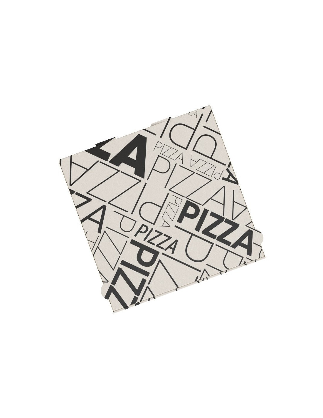 Boite à pizza Art Déco, décor moderne et sobre, en carton kraft